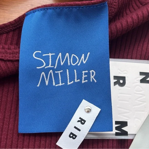 NWT Simon Miller Burnt Burgundy Space Midi Dress, Size Large - Picture 10 of 12